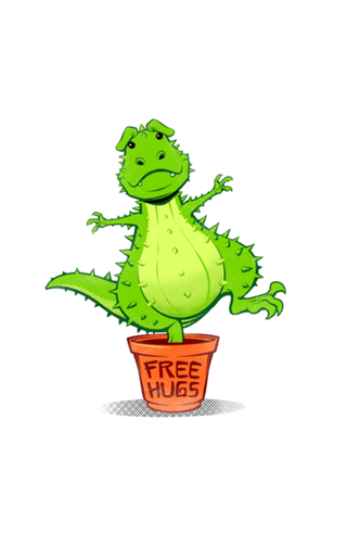 Cactus Rex Free Hugs
