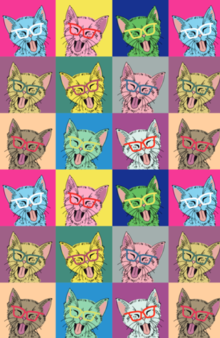 Nerd Cats Pop Art