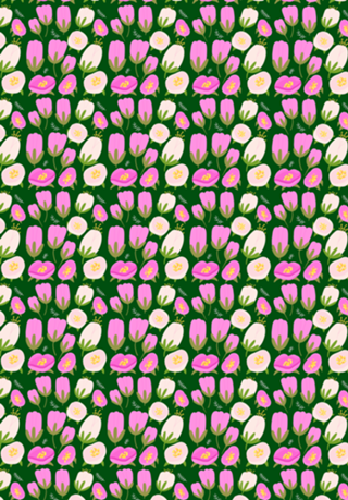 Floral fundo verde