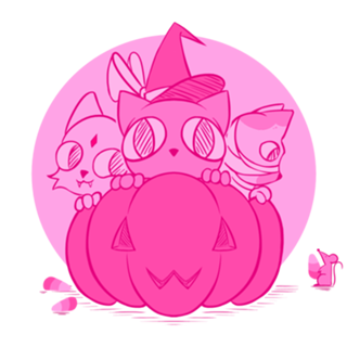 Gatinhos de Halloween