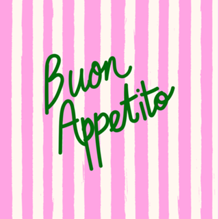 Buon Appetito Listras Rosa Estilo Groovy
