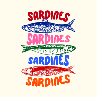 Sardinhas Coloridas Arte Costeira Mediterrânea
