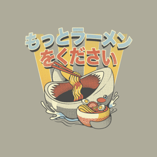 I Need More Ramen Funny Shark Gray