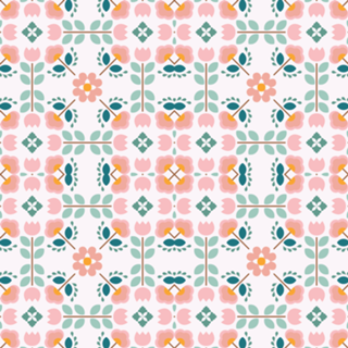 Spring floral tiles