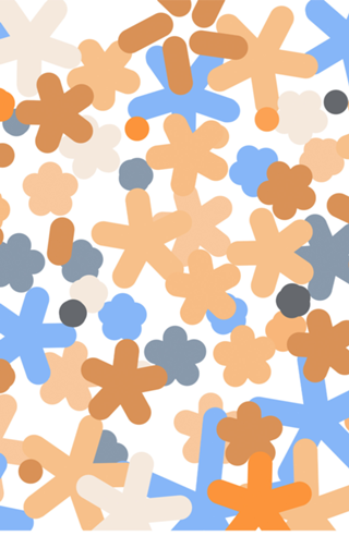 Flower pattern blush cute feminine