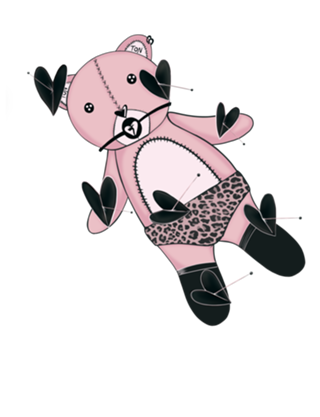 Pink love bear