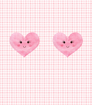 Coração rosa