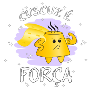 Cuscuz é Força (fundo escuro, ARTE0001BCO)