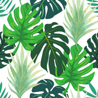 Estampa Tropical Folhas Costela de Adão